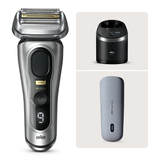 Braun Series 9 Pro+ 9577cc Elektrorasierer Reinigungsstation, Ladeetui