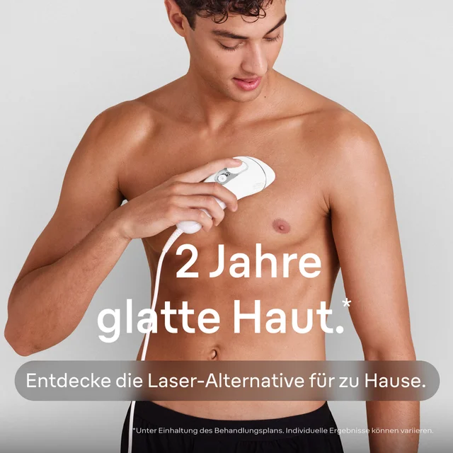Mann verwendet Braun IPL für „2 Jahre glatte Haut“ – die Laser-Alternative für zu Hause.