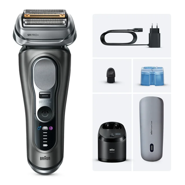 Braun Series 9 Pro+ Rasierer mit SmartCare Reinigungsstation und PowerCase.
