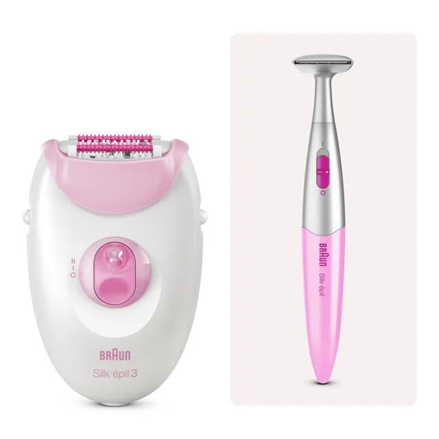 Braun Silk-épil 3 Epilierer und separater Trimmer.