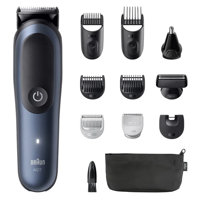Braun Series 7 All-In-One Style Kit AIO7540 mit King C. Gillette Bartshampoo