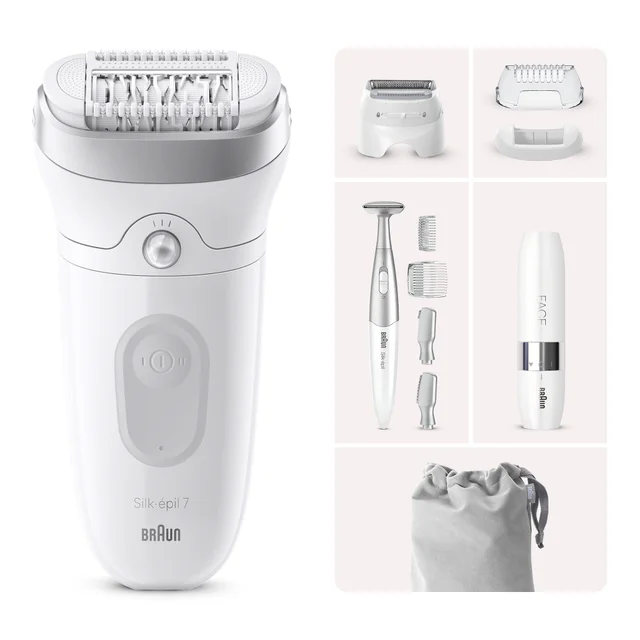 Braun Silk-épil 7 SE7-241 Epilierer mit Face Mini Haarentferner FS1000