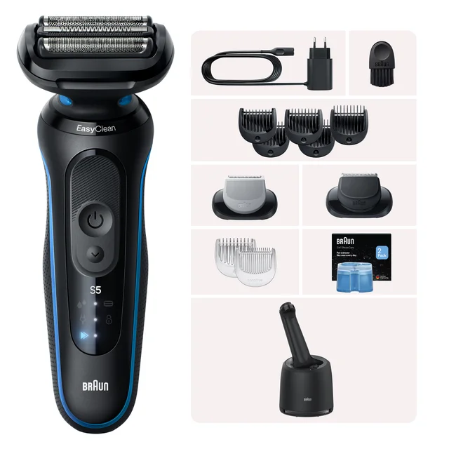 Braun Bundle: Braun Elektrorasierer Series 5 52-B7650cc & Reinigungskartuschen 2er-Pack