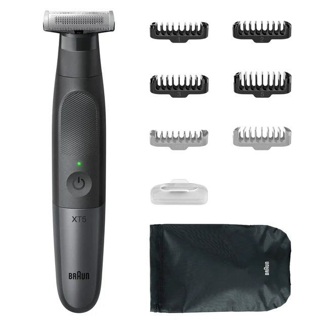 Braun Bundle: Series XT5200 Face+Body+Travel + Braun Series X Scherteil XT20 + King C. Gillette Bartshampoo 350 ml