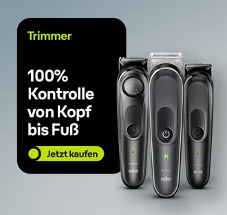 Trimmer. 100% Kontrolle von Kopf bis Fuß. Jetzt kaufen.